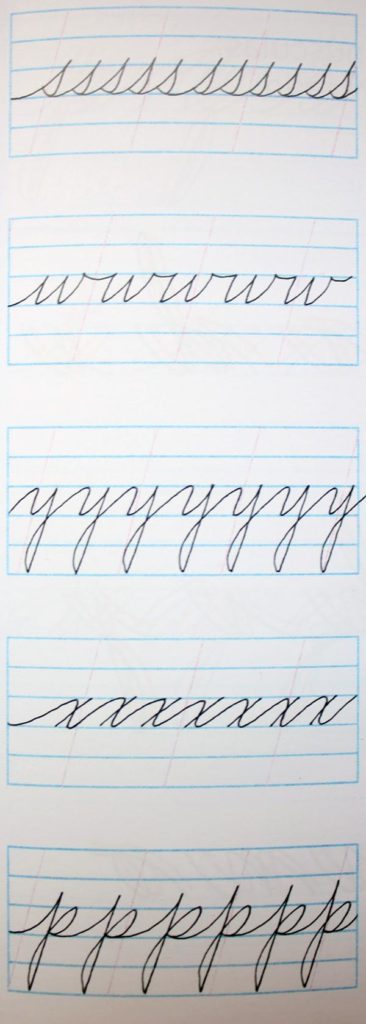 Ejercicios para mejorar la caligrafía en cursiva con bolígrafo de punta ...