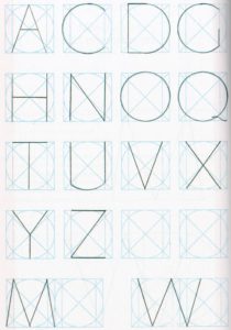 Proporciones geométricas alfabeto romano 1