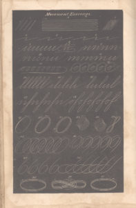 Ejercicio caligrafía Spencerian original