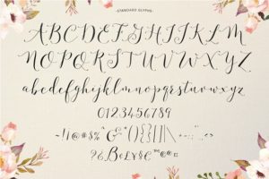 Alfabeto caligrafía moderna mayúsculas y minúsculas
