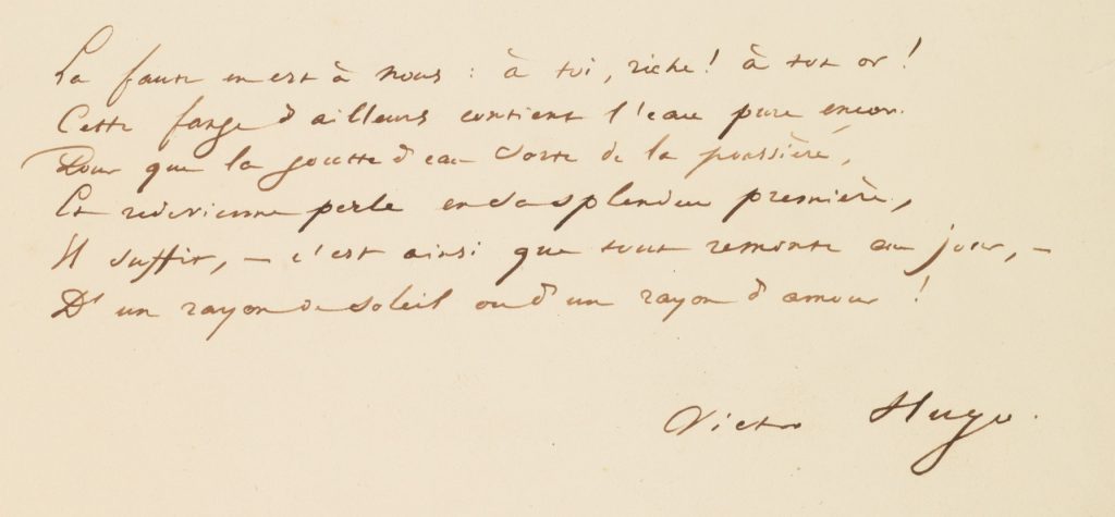 Manuscrito Víctor Hugo
